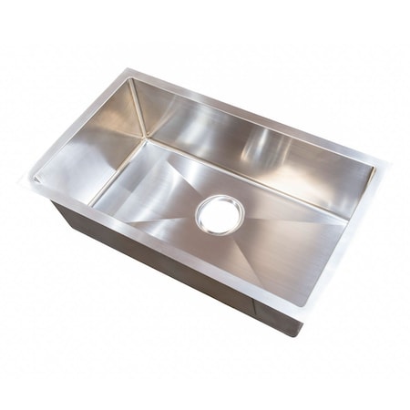 Lippert 25X15X7 SINGLE BOWL SINK; R10 CORNERS; STAINLESS STEEL 304 421572